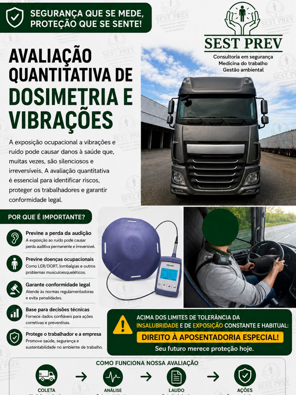 Dosimetria de Ruído e Vibrações (VCI/VMB)